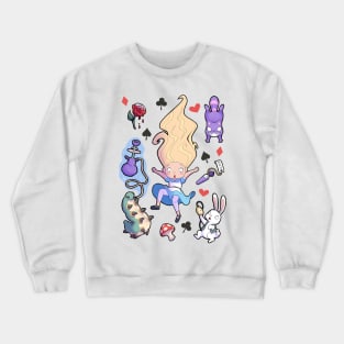 Alice in Wonderland Design Crewneck Sweatshirt